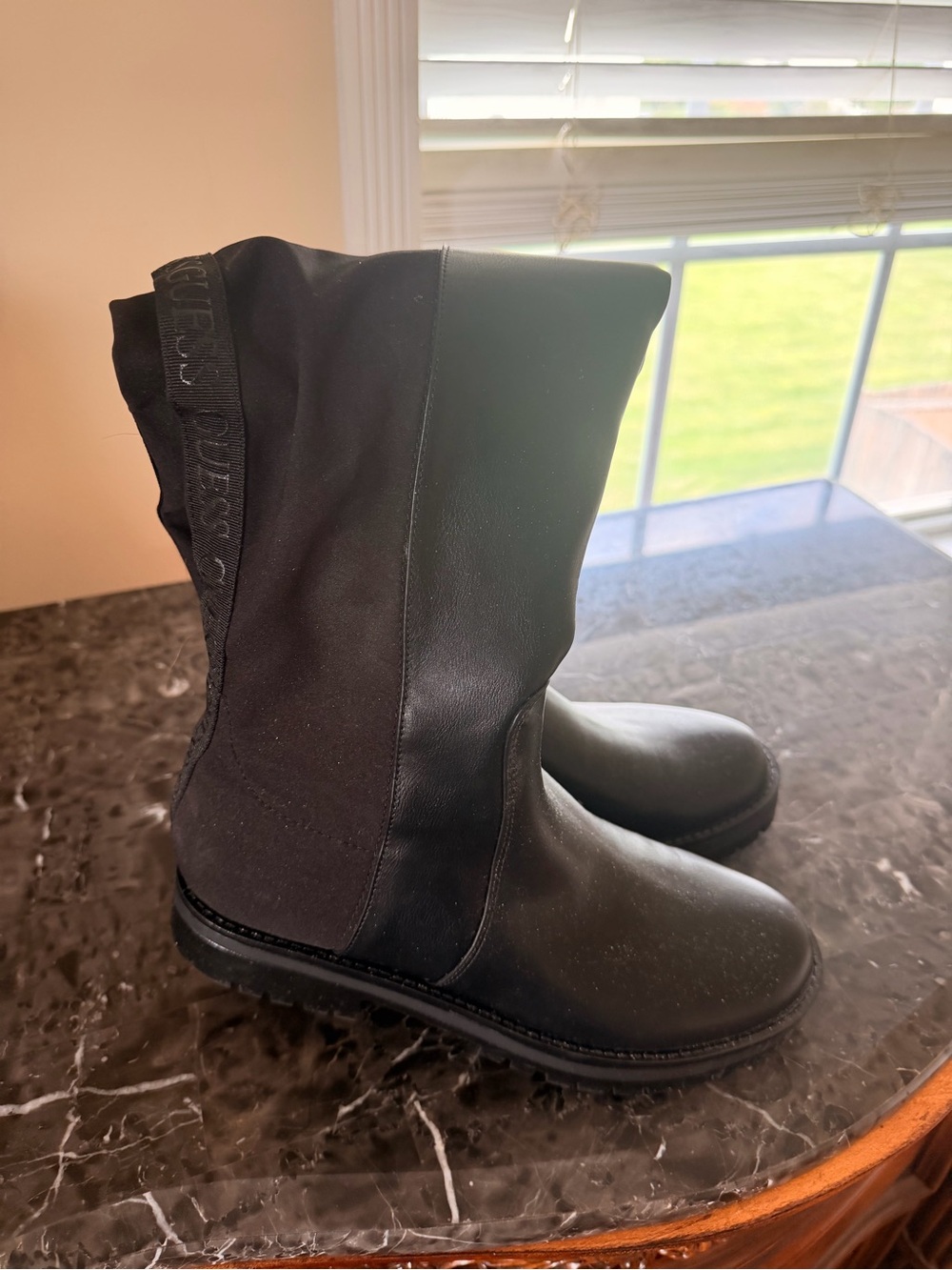 Guess Black Mid-Calf Heeled Women's Boots
